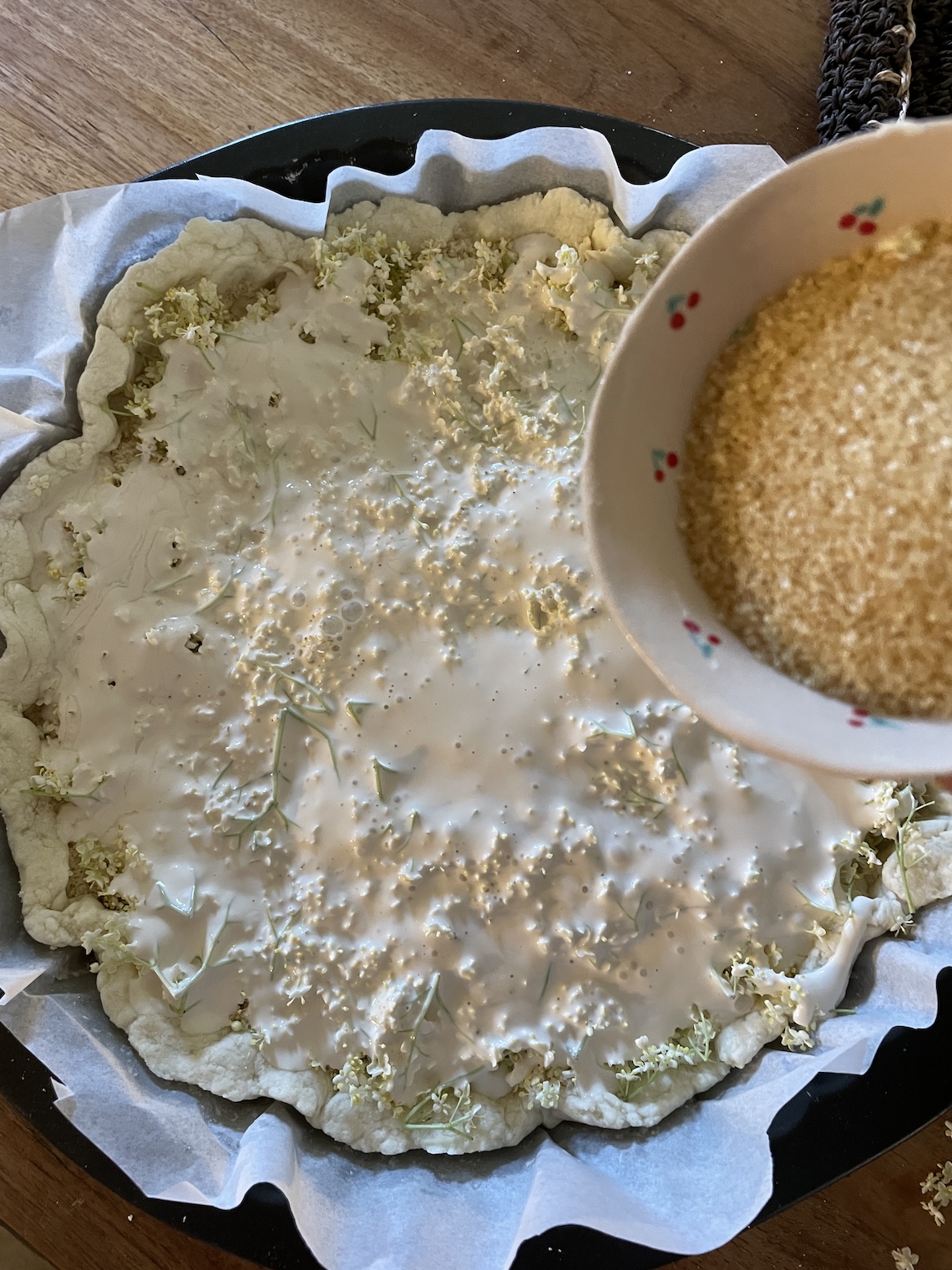fin de la tarte sucrée